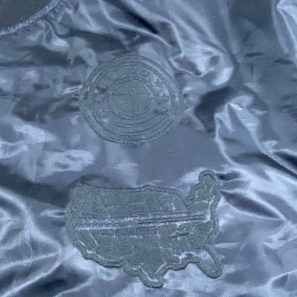 South Pole Jacket Mens 3XL Black Bomber MA-1 Flight Zip Pocket Streetwear - Picture 3 of 13